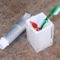 Square White Toothbrush Holder